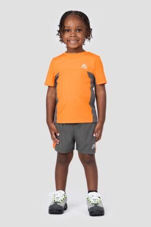 Infant Boy's Peak 2.0 T-Shirt/Short Set - Tangerine Glow/Cement Grey