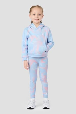 Infant Girls Swirl Hood/Legging - Misty Blue/Ballet